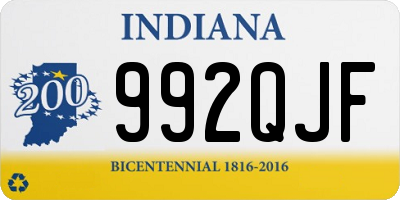 IN license plate 992QJF