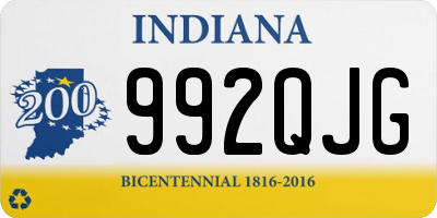 IN license plate 992QJG