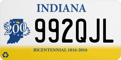 IN license plate 992QJL