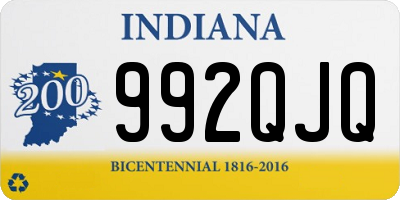 IN license plate 992QJQ