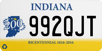 IN license plate 992QJT