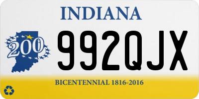 IN license plate 992QJX