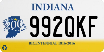 IN license plate 992QKF