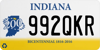 IN license plate 992QKR