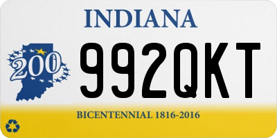 IN license plate 992QKT