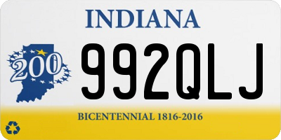 IN license plate 992QLJ