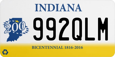 IN license plate 992QLM