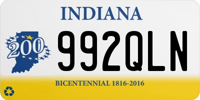 IN license plate 992QLN