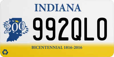 IN license plate 992QLO