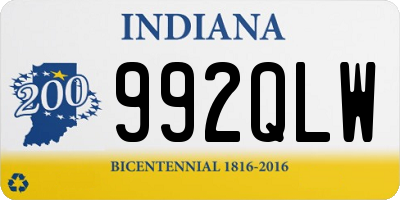 IN license plate 992QLW