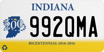 IN license plate 992QMA