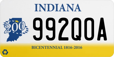 IN license plate 992QOA