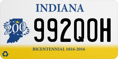 IN license plate 992QOH