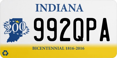 IN license plate 992QPA