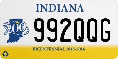 IN license plate 992QQG