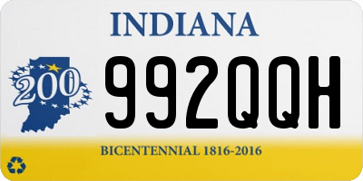 IN license plate 992QQH