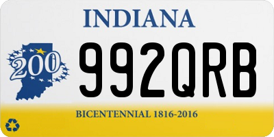 IN license plate 992QRB