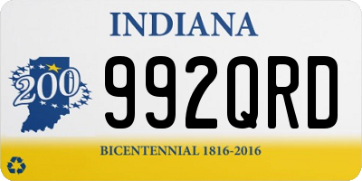 IN license plate 992QRD