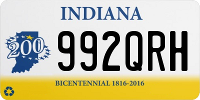 IN license plate 992QRH