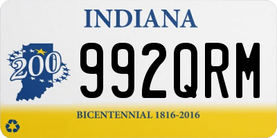 IN license plate 992QRM