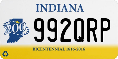 IN license plate 992QRP