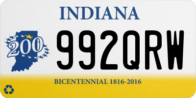 IN license plate 992QRW