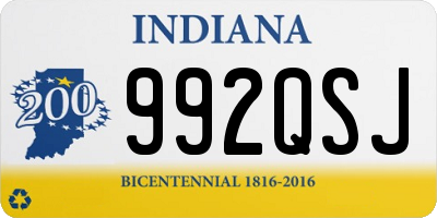 IN license plate 992QSJ