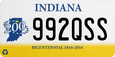 IN license plate 992QSS