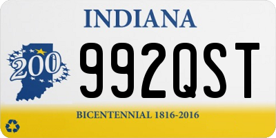 IN license plate 992QST