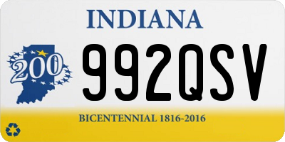 IN license plate 992QSV