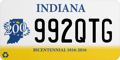 IN license plate 992QTG