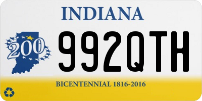 IN license plate 992QTH