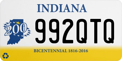 IN license plate 992QTQ