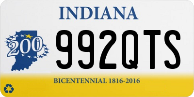 IN license plate 992QTS