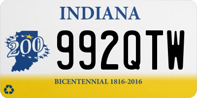 IN license plate 992QTW