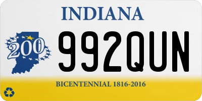 IN license plate 992QUN