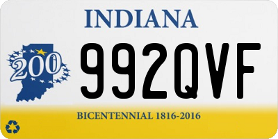 IN license plate 992QVF