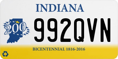 IN license plate 992QVN