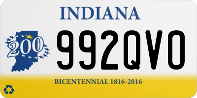 IN license plate 992QVO