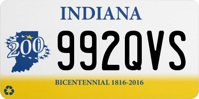 IN license plate 992QVS