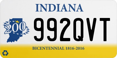 IN license plate 992QVT