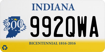 IN license plate 992QWA