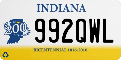 IN license plate 992QWL