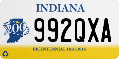 IN license plate 992QXA