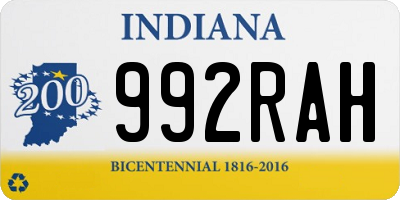 IN license plate 992RAH