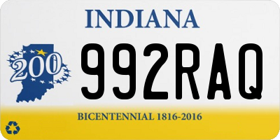 IN license plate 992RAQ