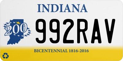 IN license plate 992RAV