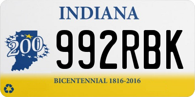 IN license plate 992RBK