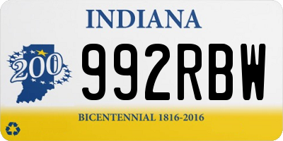 IN license plate 992RBW