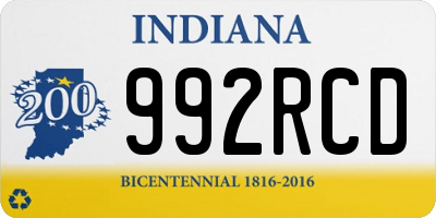 IN license plate 992RCD